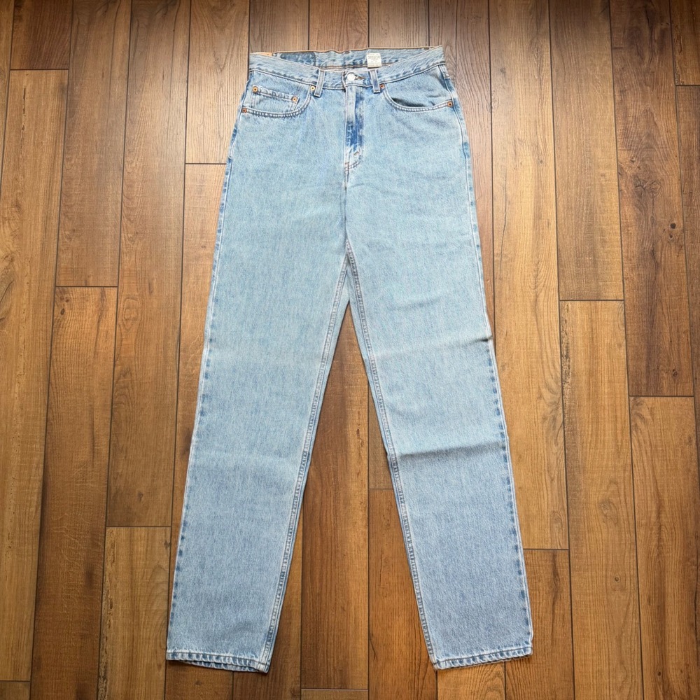 NWT Deadstock Vtg 90s Levis 550 Relaxed Tapered Jeans Men 33x36 Light Wash Denim